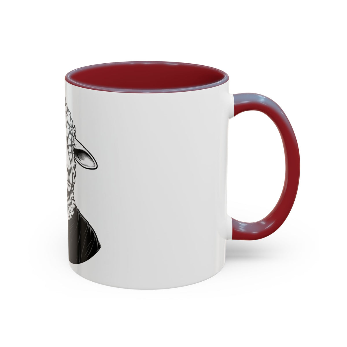 Wake Up Sheeple Coffee Mug — Black-Accent Ceramic Mug with Sheep Illustration