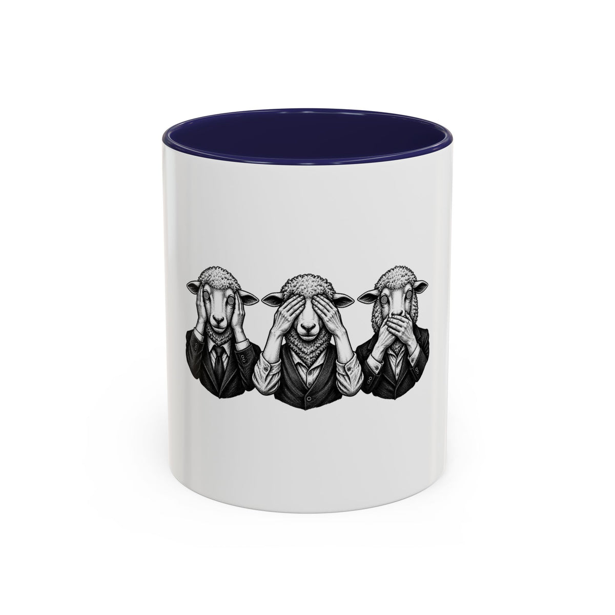 See No Evil Sheeple Coffee Mug (11or 15 oz)