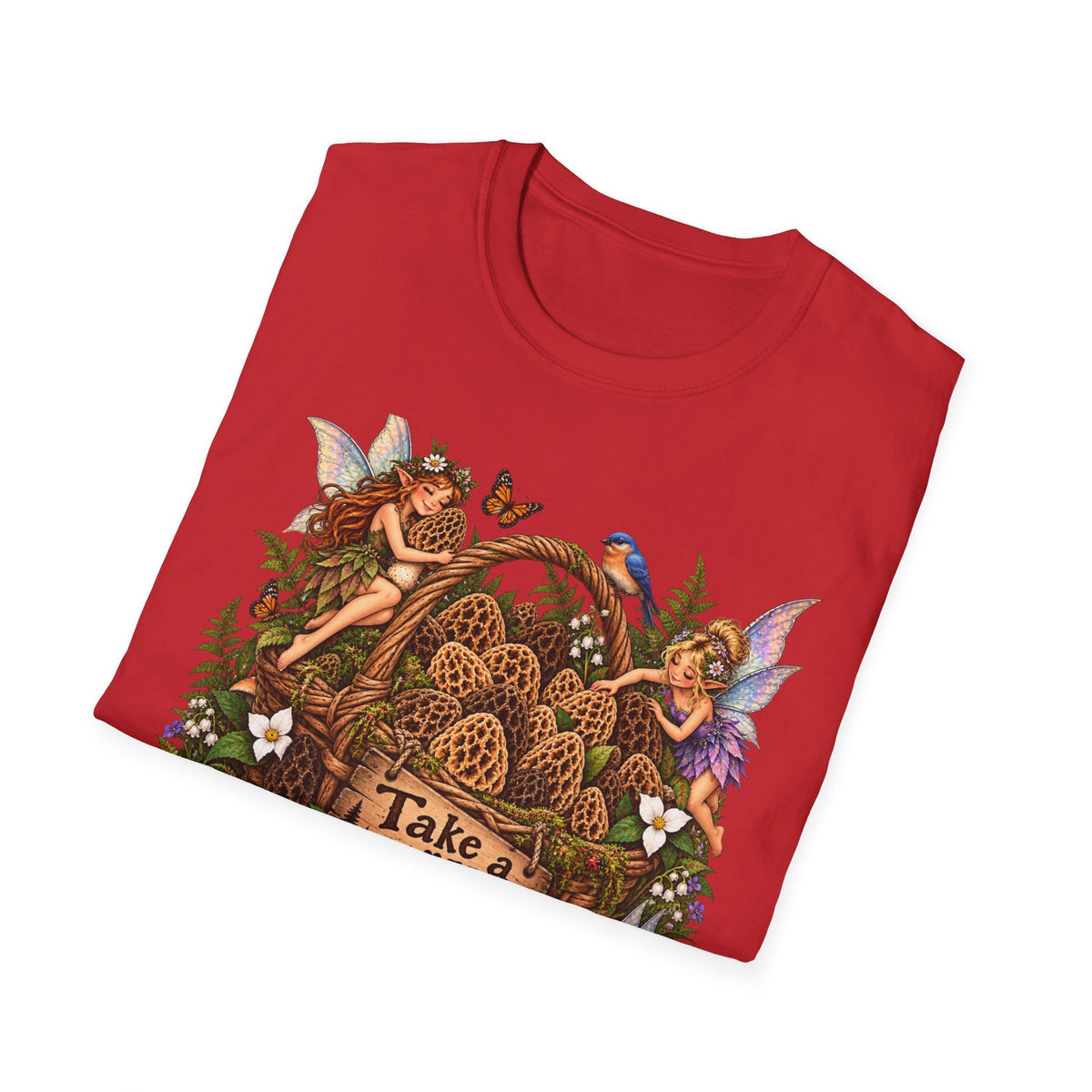 Woodland Creatures T-Shirt Foraging Nature Graphic Tee Unisex Softstyle T-Shirt