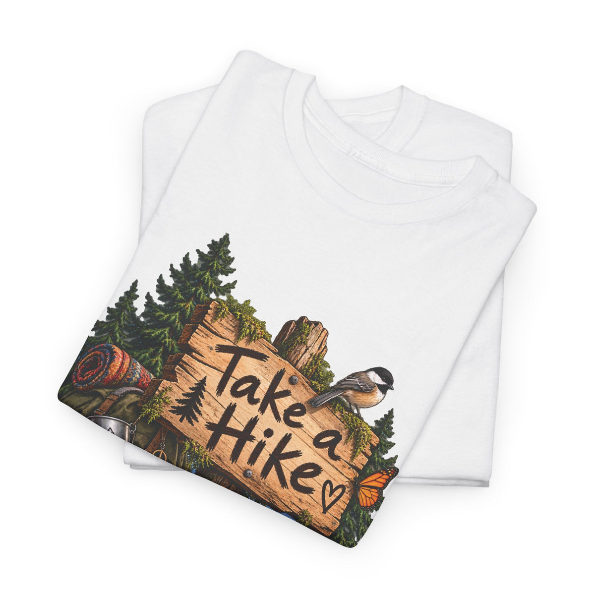 Take a Hike T-Shirt Boots and Morel Mushrooms