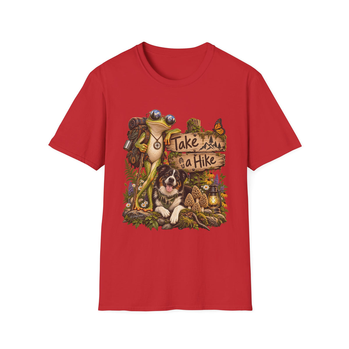 Take a Hike T-Shirt — Outdoorsy Hiking Tee with Dog and Nature Graphic
