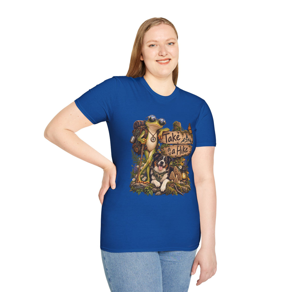 Take a Hike T-Shirt — Outdoorsy Hiking Tee with Dog and Nature Graphic