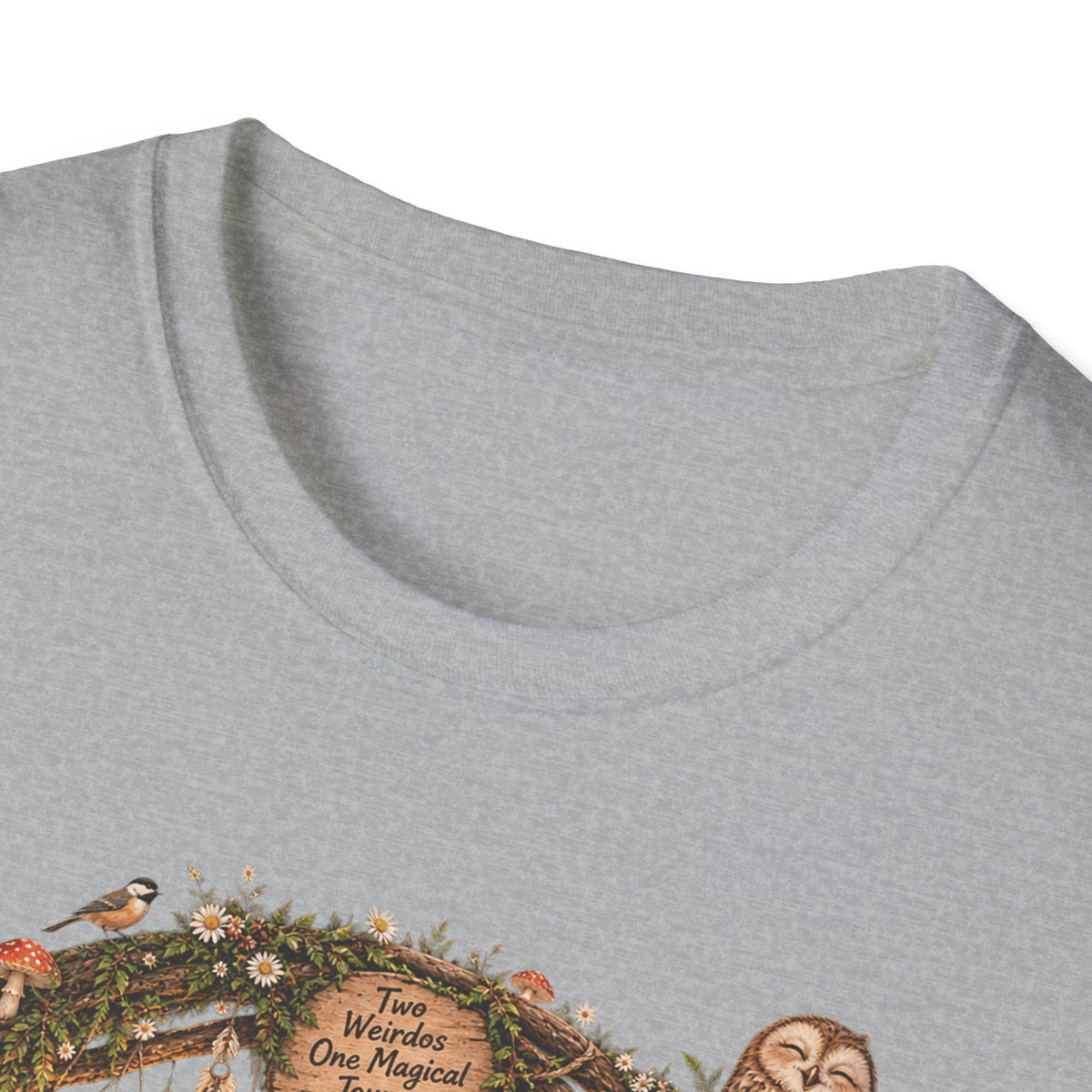 Woodland Wizard Wedding Fantasy T-Shirt — Fairy Tale Bride & Groom Illustration