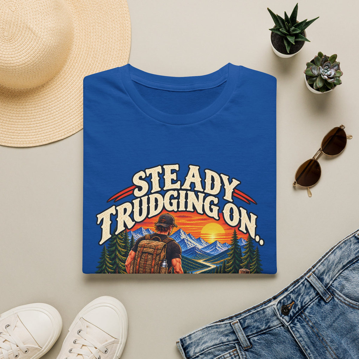 Steady Trudging On Athletic Man T-Shirt