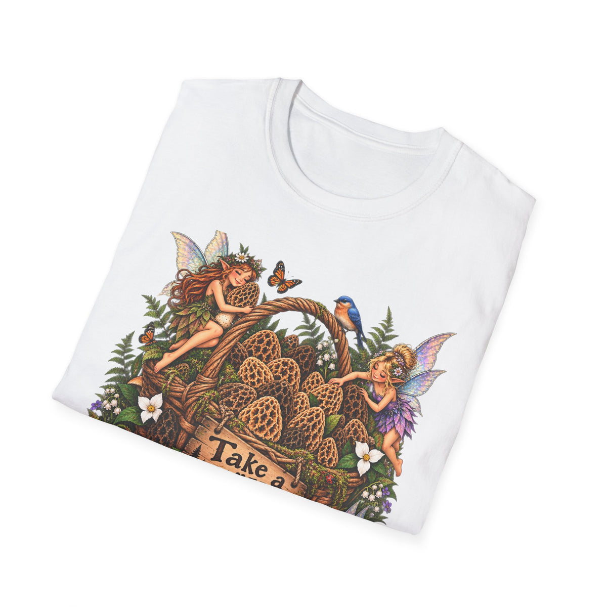 Woodland Creatures T-Shirt Foraging Nature Graphic Tee Unisex Softstyle T-Shirt