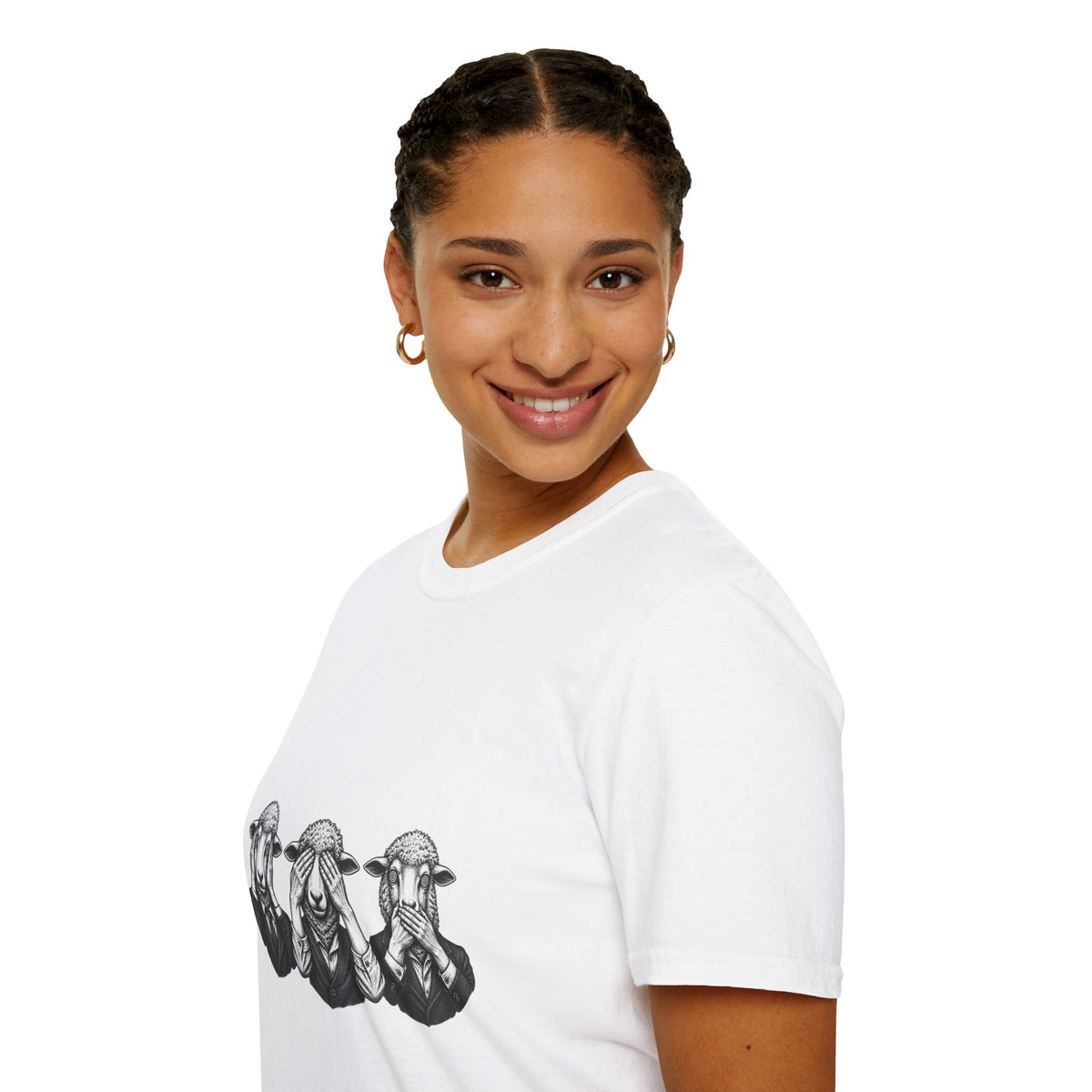 Hear No, See No, Speak No Evil Hypnotic Sheeple Truth Seeker T-Shirt