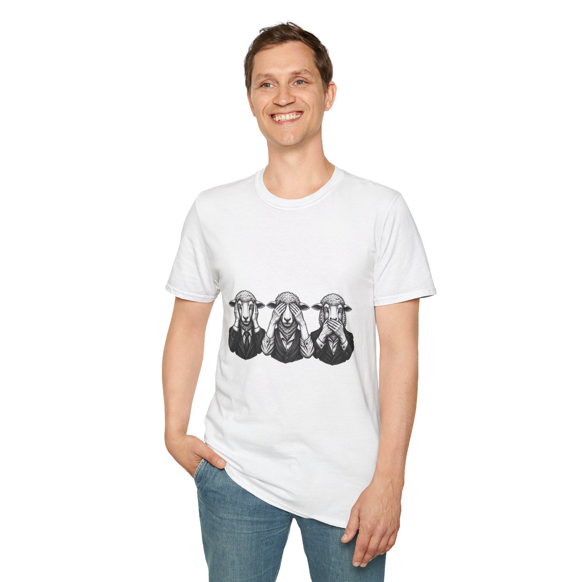 Hear No, See No, Speak No Evil Hypnotic Sheeple Truth Seeker T-Shirt