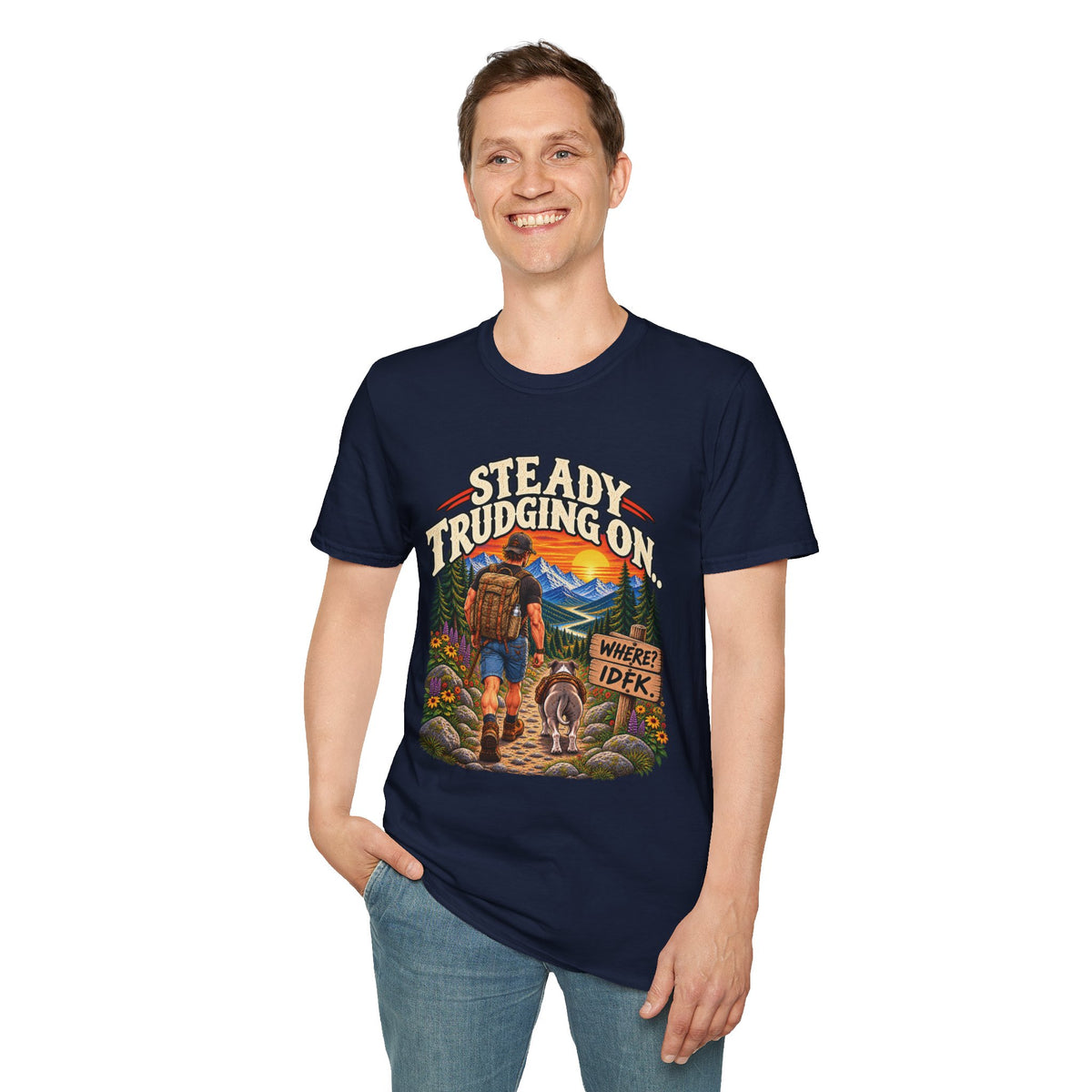 Steady Trudging On Athletic Man T-Shirt