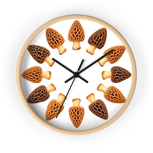 Wall Clock Morel Mushrooms