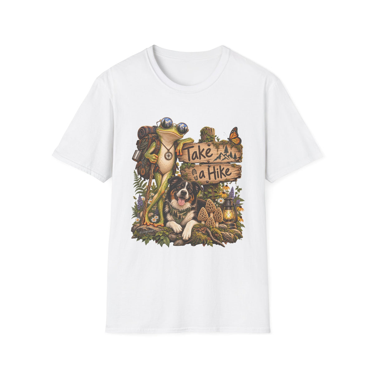 Take a Hike T-Shirt — Outdoorsy Hiking Tee with Dog and Nature Graphic
