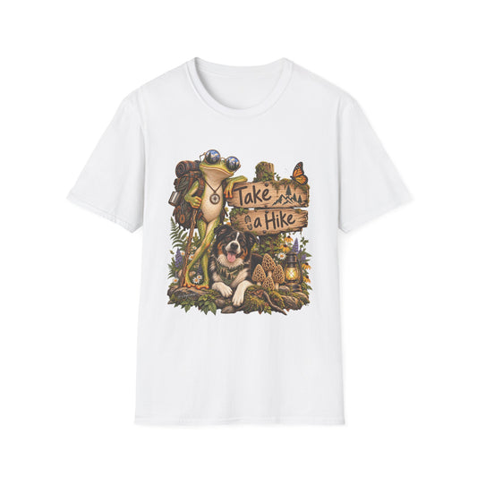 Take a Hike T-Shirt — Outdoorsy Hiking Tee with Dog and Nature Graphic