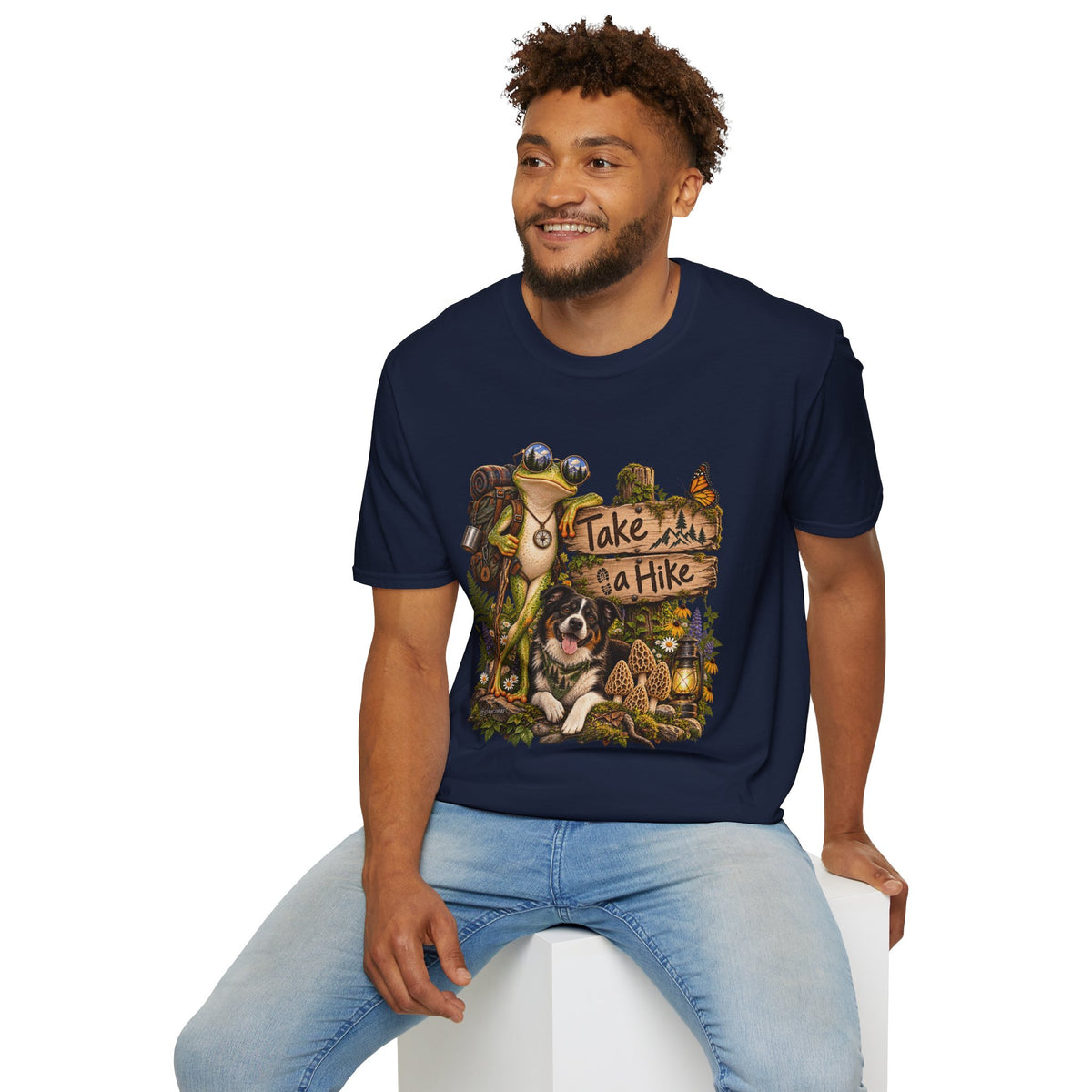 Take a Hike T-Shirt — Outdoorsy Hiking Tee with Dog and Nature Graphic
