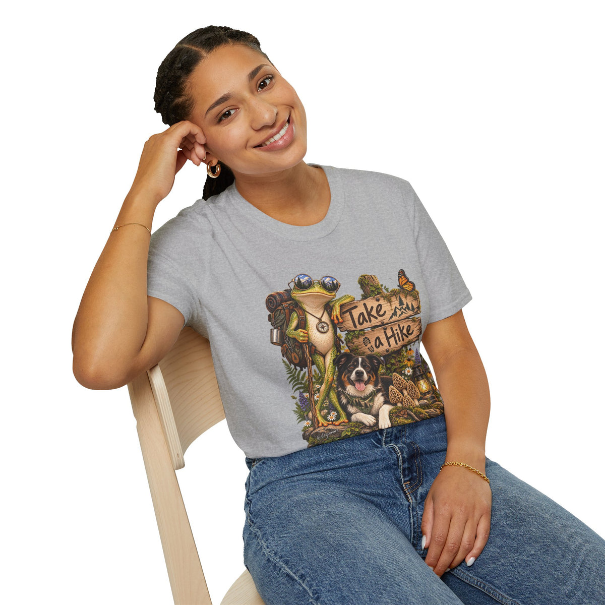Take a Hike T-Shirt — Outdoorsy Hiking Tee with Dog and Nature Graphic