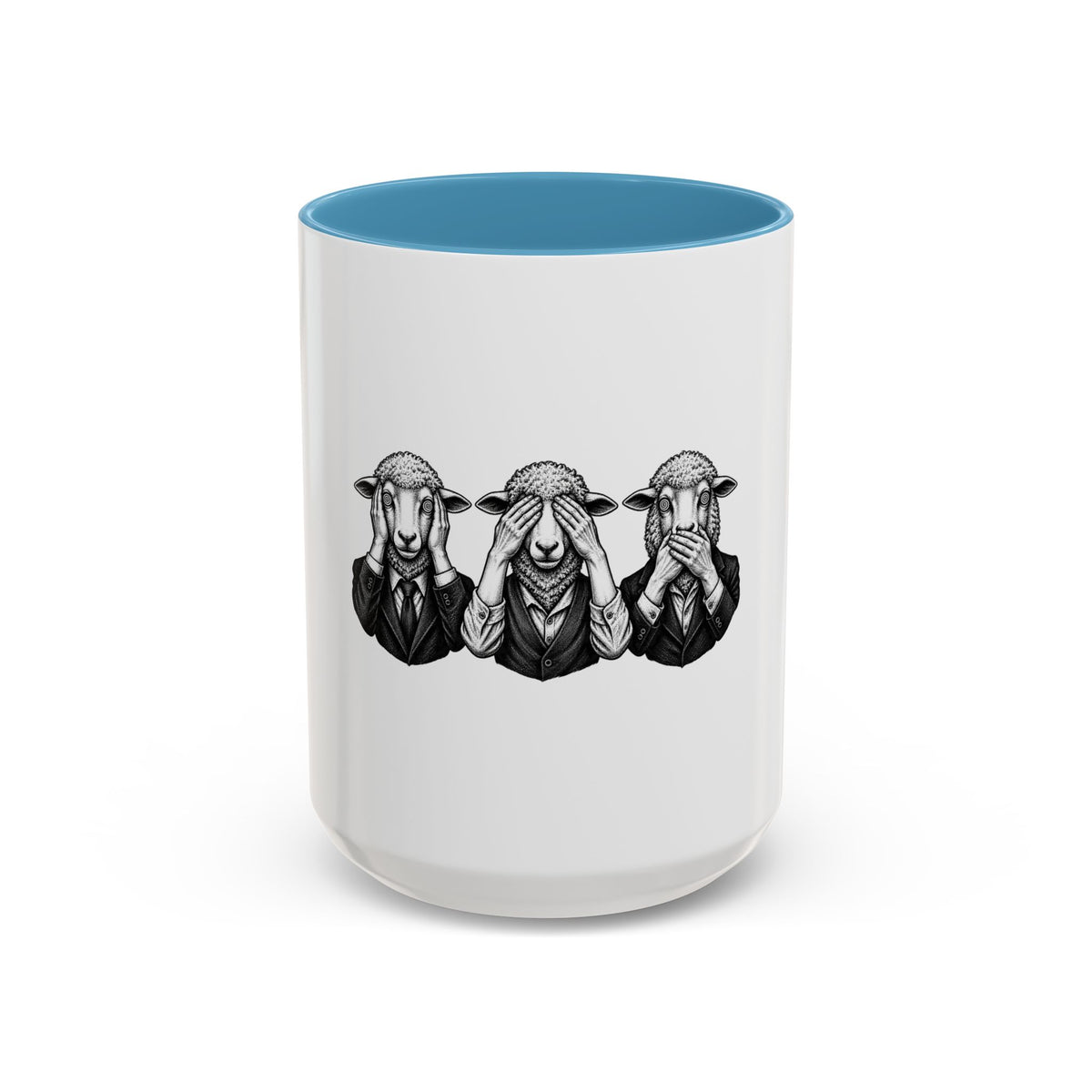 See No Evil Sheeple Coffee Mug (11or 15 oz)