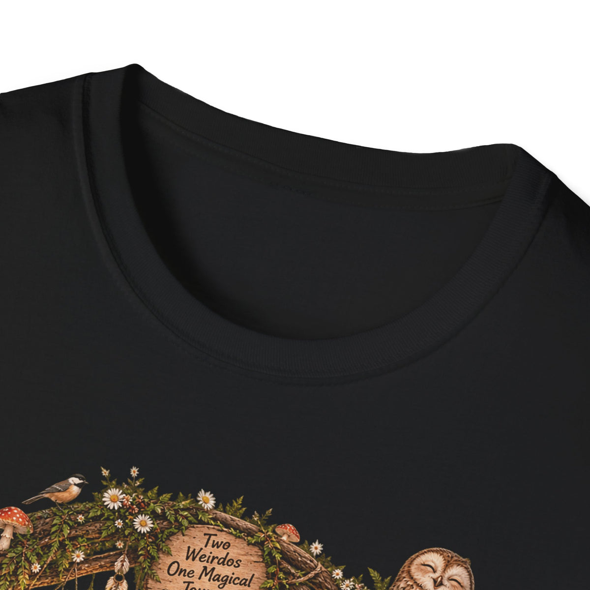 Woodland Wizard Wedding Fantasy T-Shirt — Fairy Tale Bride & Groom Illustration