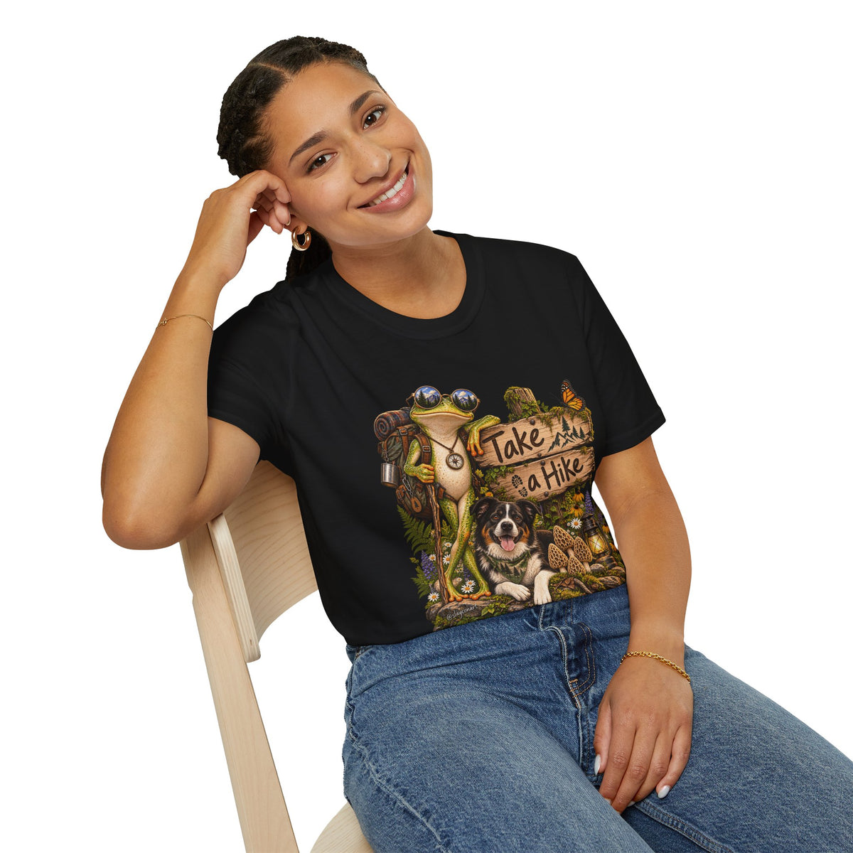 Take a Hike T-Shirt — Outdoorsy Hiking Tee with Dog and Nature Graphic
