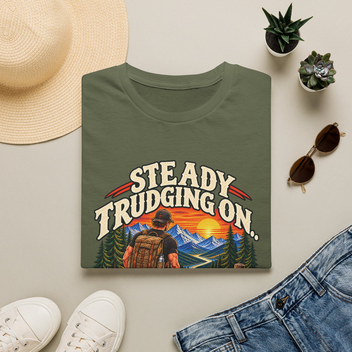 Steady Trudging On Athletic Man T-Shirt