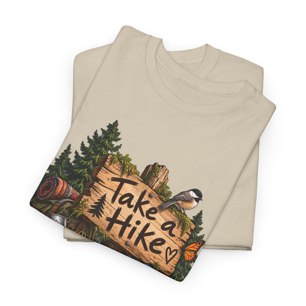 Take a Hike T-Shirt Boots and Morel Mushrooms