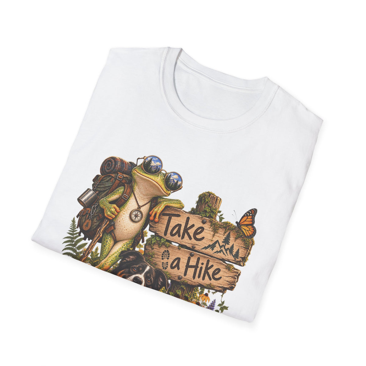 Take a Hike T-Shirt — Outdoorsy Hiking Tee with Dog and Nature Graphic