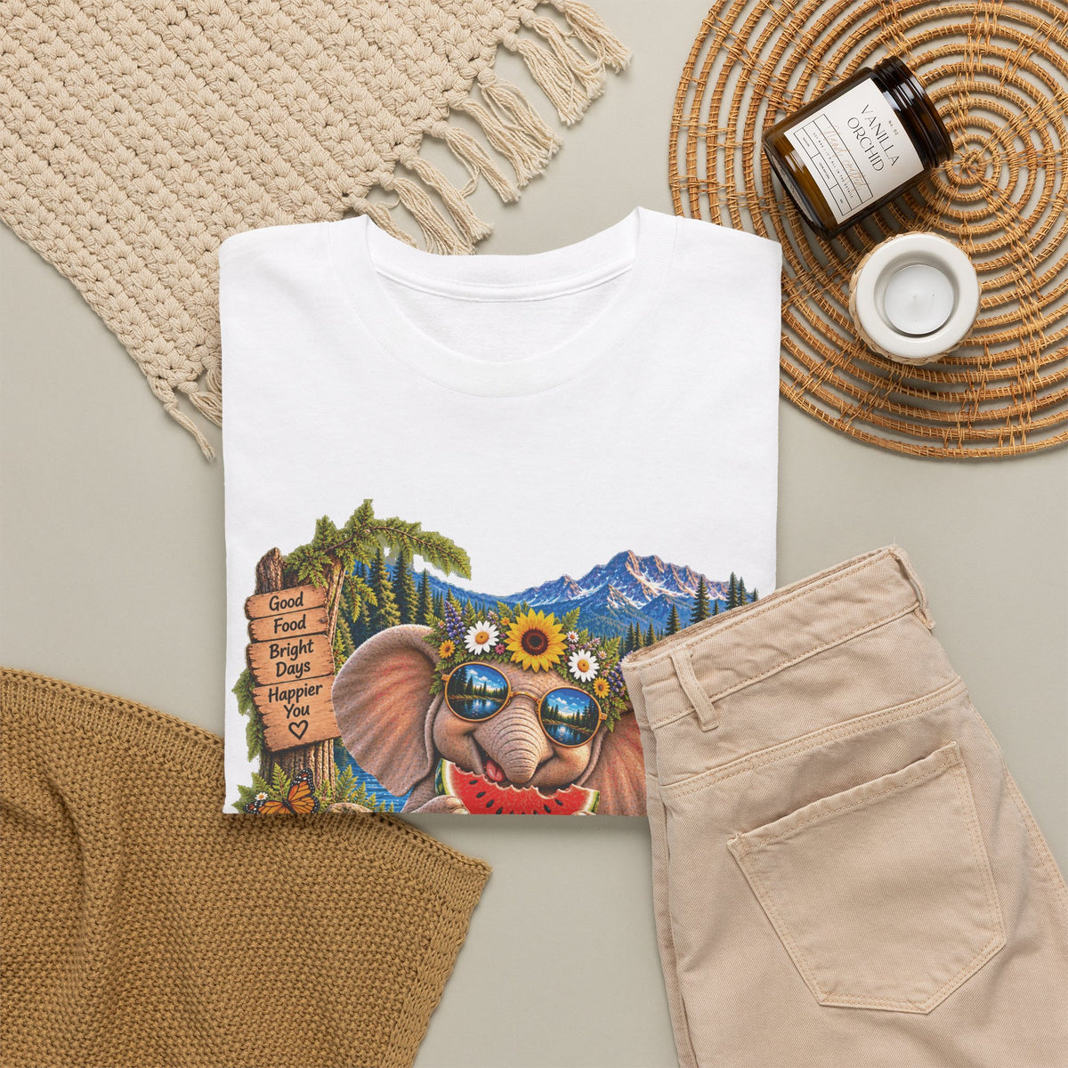 Find Your Joy Elephant T-Shirt — Cute Summer Nature Graphic Tee