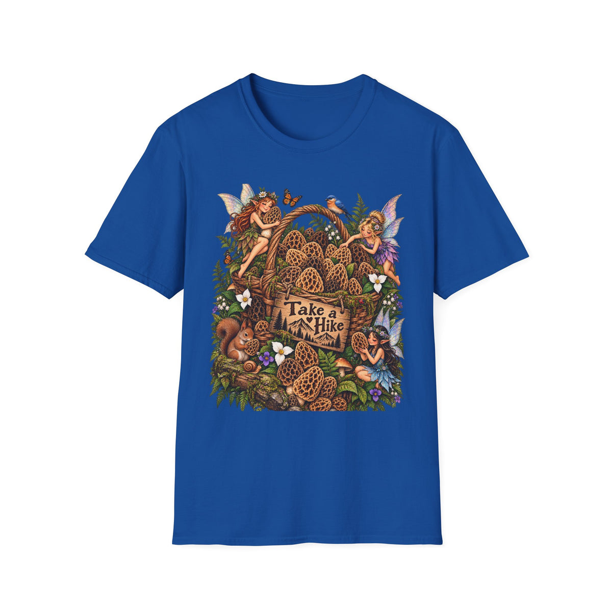 Woodland Creatures T-Shirt Foraging Nature Graphic Tee Unisex Softstyle T-Shirt