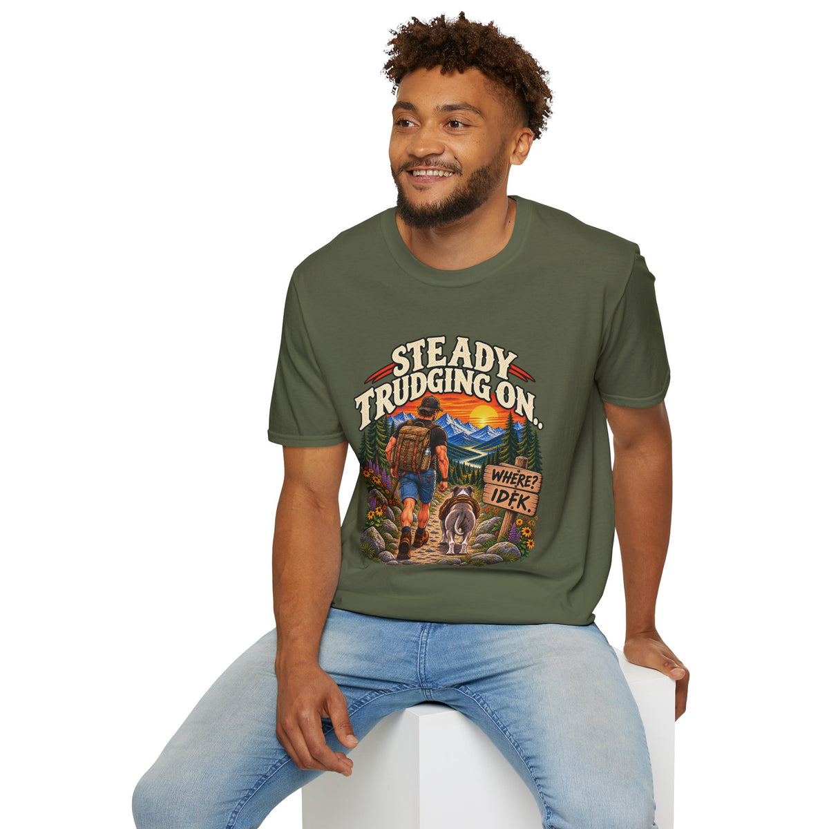 Steady Trudging On Athletic Man T-Shirt